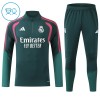 Real Madrid Trænings Sweatshirt 2026-27 Kvart-Zip Grøn TIL Børn Real Madrid Trænings Sweatshirt 2026-27 Kvart-Zip Grøn TIL Børn