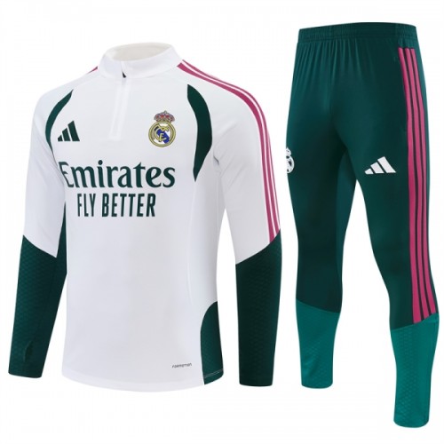 Real Madrid Trænings Sweatshirt 2026-27 Kvart-Zip Hvid Real Madrid Trænings Sweatshirt 2026-27 Kvart-Zip Hvid