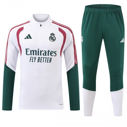 Real Madrid Trænings Sweatshirt 2026-27 Kvart-Zip Hvid Real Madrid Trænings Sweatshirt 2026-27 Kvart-Zip Hvid