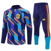 Spanien Trænings Sweatshirt 2026-27 Kvart-Zip Blå Spanien Trænings Sweatshirt 2026-27 Kvart-Zip Blå