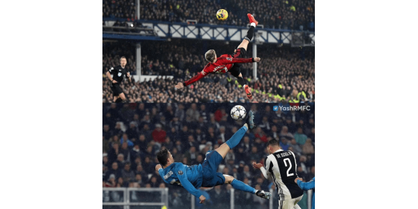 Garnacho scorer et klassisk og legendarisk mål