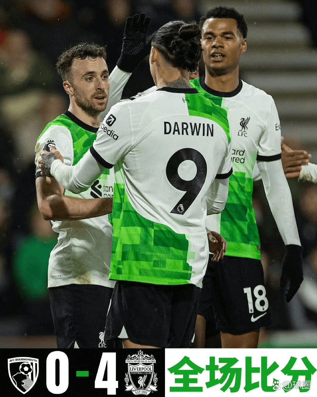 Jota og Nunez scorede to gange for at hjælpe Liverpool med at slå Bournemouth 4-0